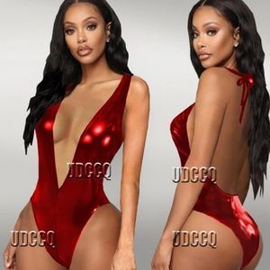HOT Glisten Metallic Body Suit